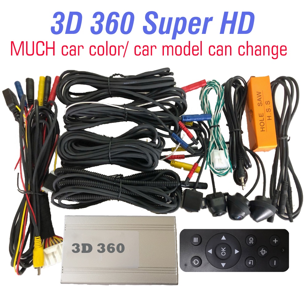 2021 car 3d super hd 360 surround view system driving with bird view
