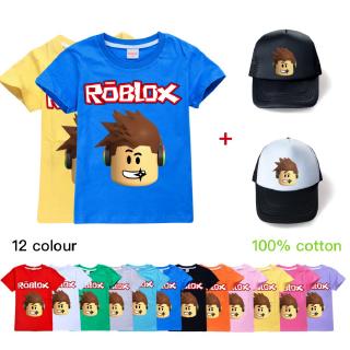 Roblox Kids T Shirts For Boys And Girls Tops Cartoon Tee Shirts Pure Cotton Shopee Malaysia - roblox boys short sleeve shirt how to get 7000 robux