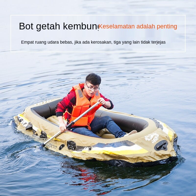 Ready Stock Kayak Fishing Penebalan Kegunaan Getah Memakai Tahan Memancing Bot Memancing Bot Kembung Bot Kayak Assault Boat Hovercraft 2 3 4 5 Orang Shopee Malaysia