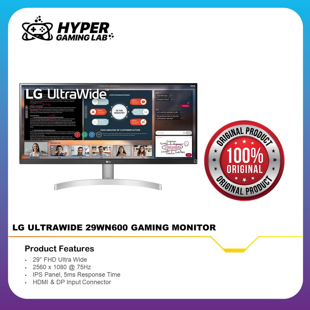 LG 29WN600 / 29WK600 29" IPS 75Hz 5ms WFHD HDR10 AMD FreeSync MaxxAudio