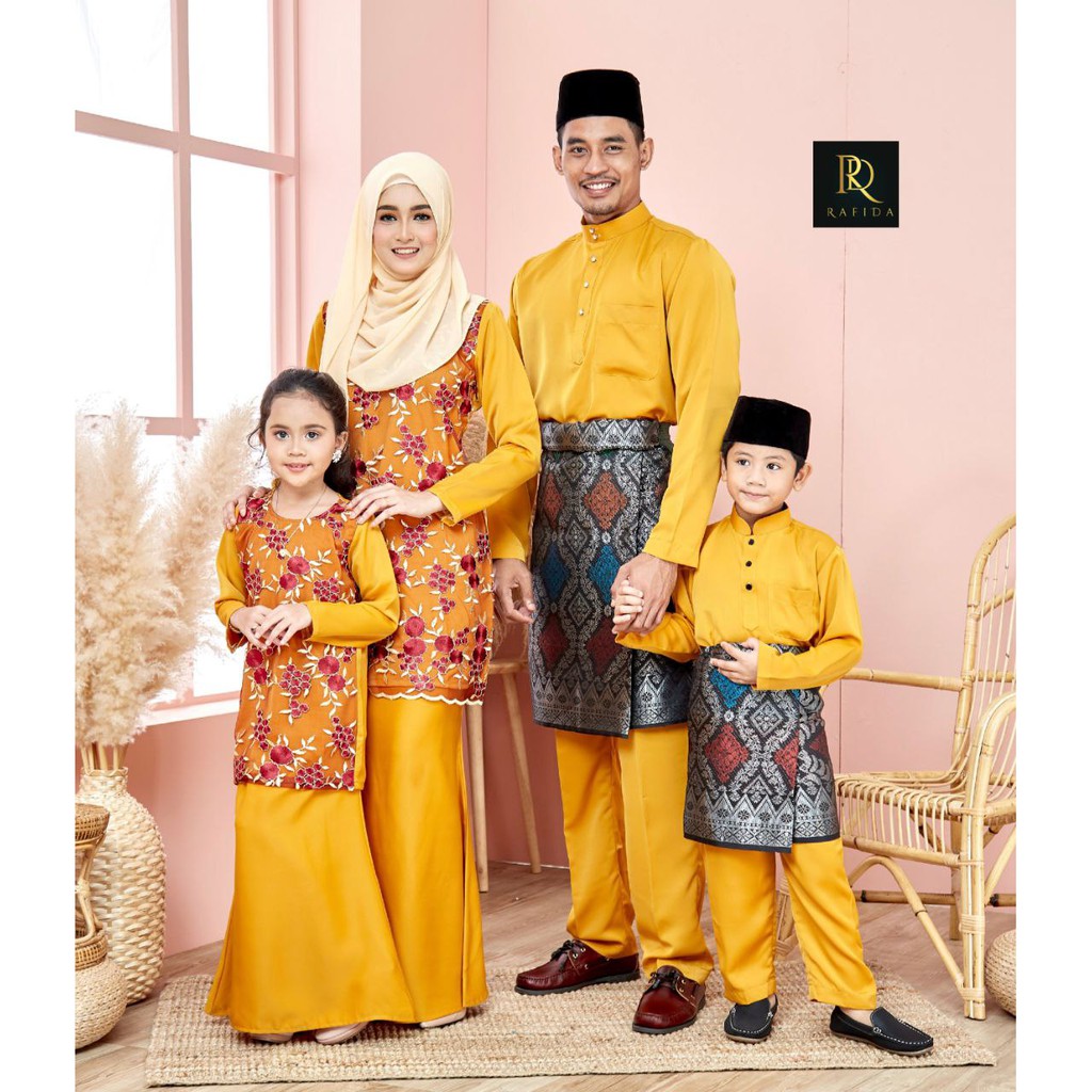 SET SEDONDON FAMILY 2021 [MUSTARD] [Kod Butik Rrafida] KURUNG 