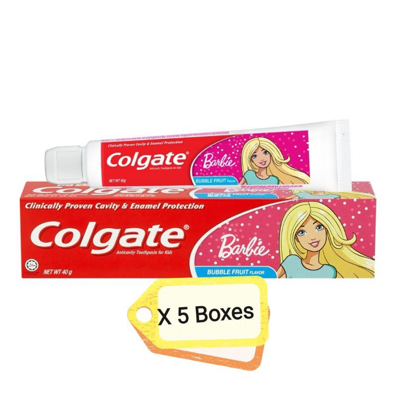 Colgate Barbie Toothpaste For Kids 40g x 5 | Shopee Malaysia