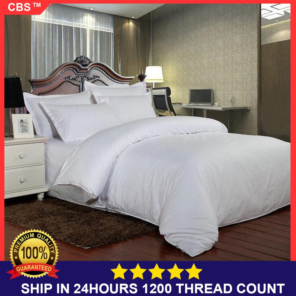 Cadar Hotel 7 in 1 With Comforter White Shopee Malaysia