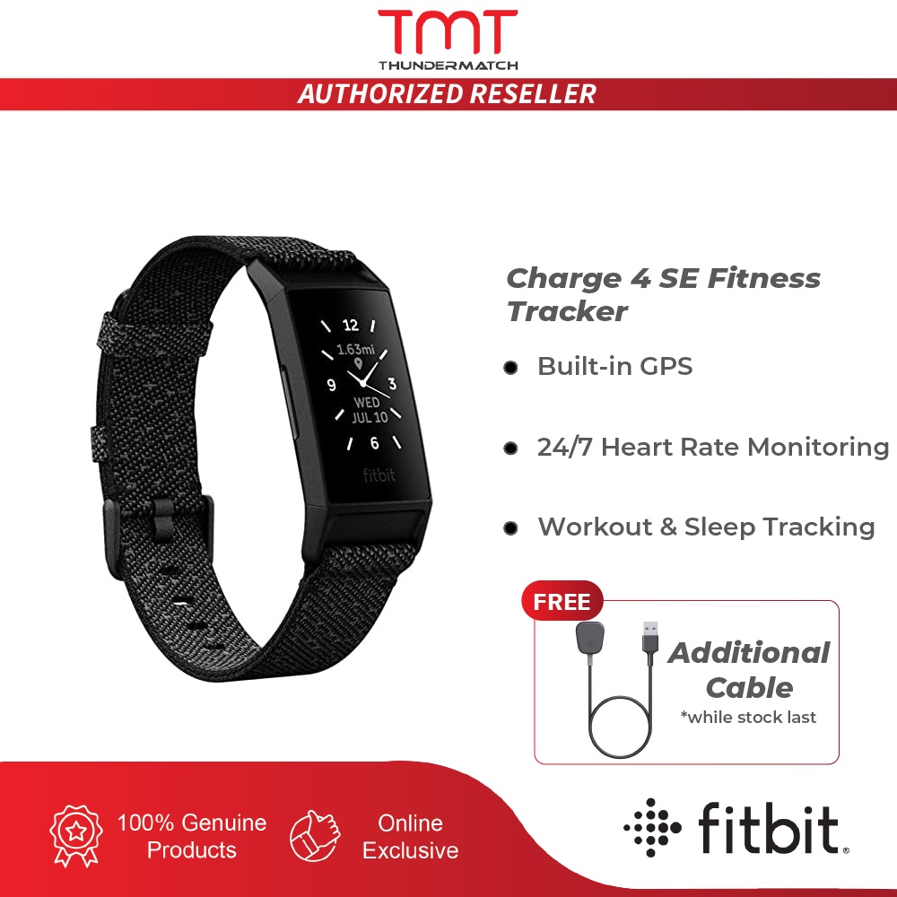 Fitbit Charge 4 Black Wearables Fitness & Activity Trackers