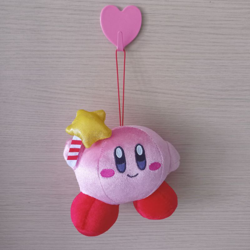 Original Japan Kirby Plush Kirby Keychain Soft Toy Star Rod ver