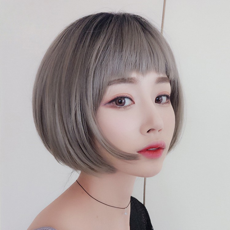 short wigs in gray