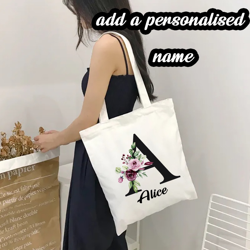 Personalised Shoulder Tote Bag, matching BAG and PURSE set, custom