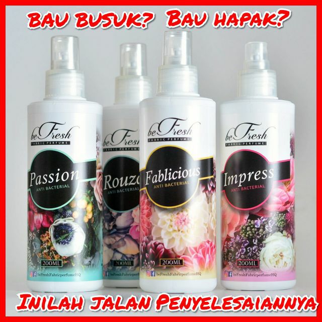  READY STOCK BEFRESH FABRIC PERFUME PEWANGI  FABRIK UNTUK 