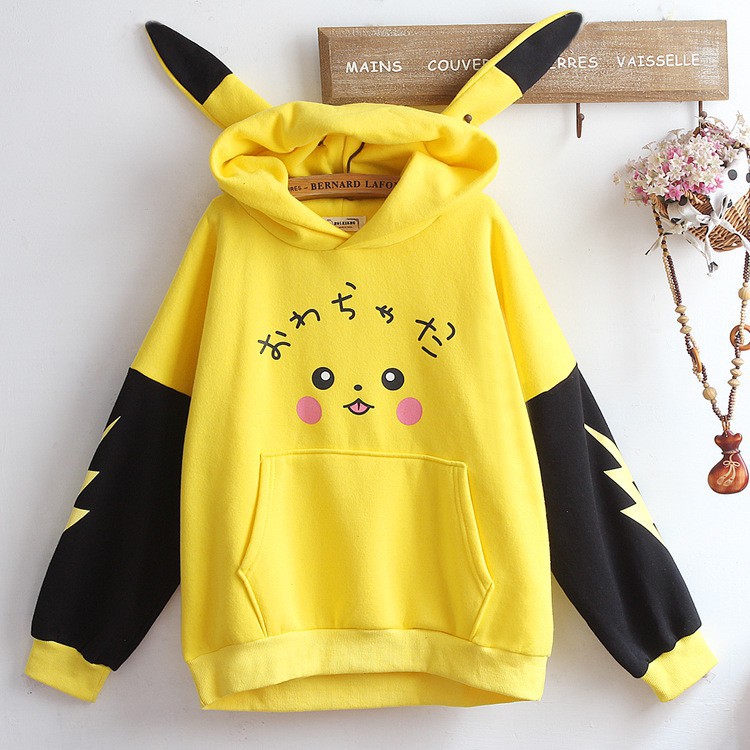 pikachu hoodie with ears