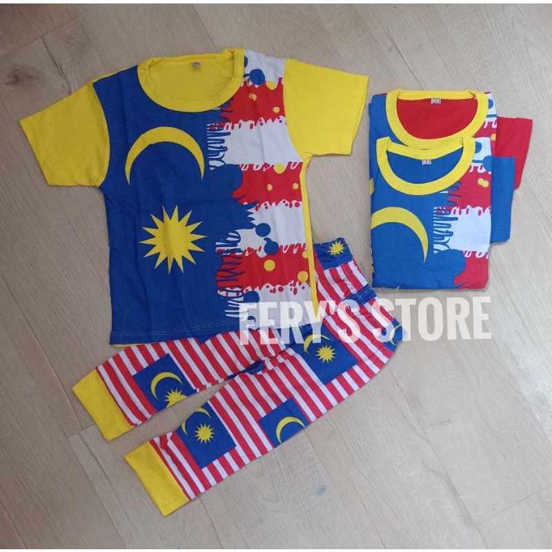 Set Baju Merdeka Budak Bendera Malaysia /New