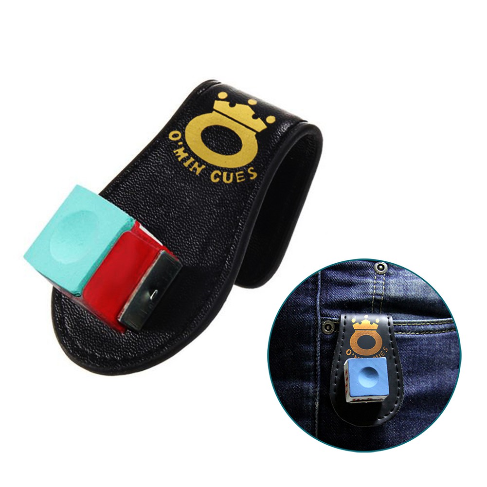 Premium Essential High Quality Pool Billiards Snooker Accessories Leather Magnetic Belt Clip Chalk Holder Accessory Have - Image 5