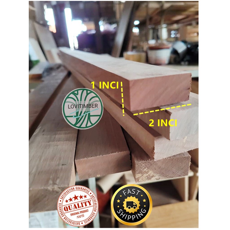 (RAW)(1" x 2"+- ) kokzai, Kayu Perabot Furniture solid wood/tahan panas hujan