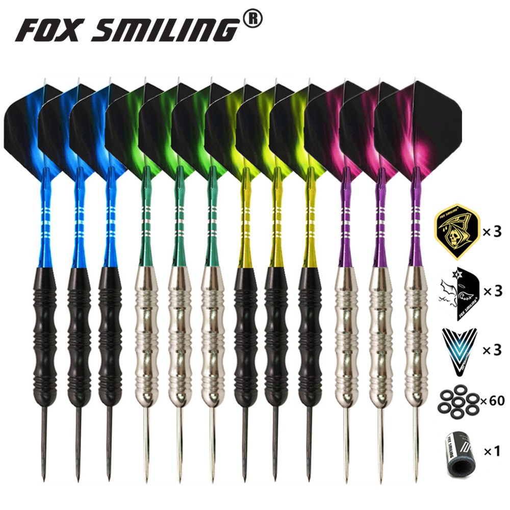 12PCS Dart Pin 18/22g Steel Tip Darts With Aluminum Shaft Send 9PCS
