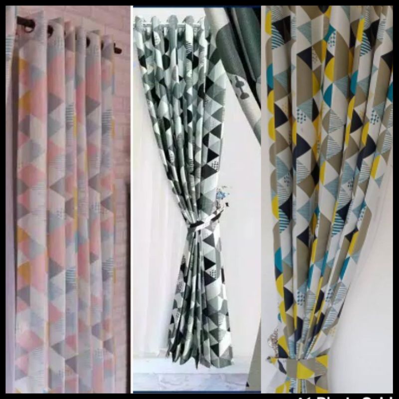 Pyramid MOTIF BLACKOUT Curtains In 3 Color Variants