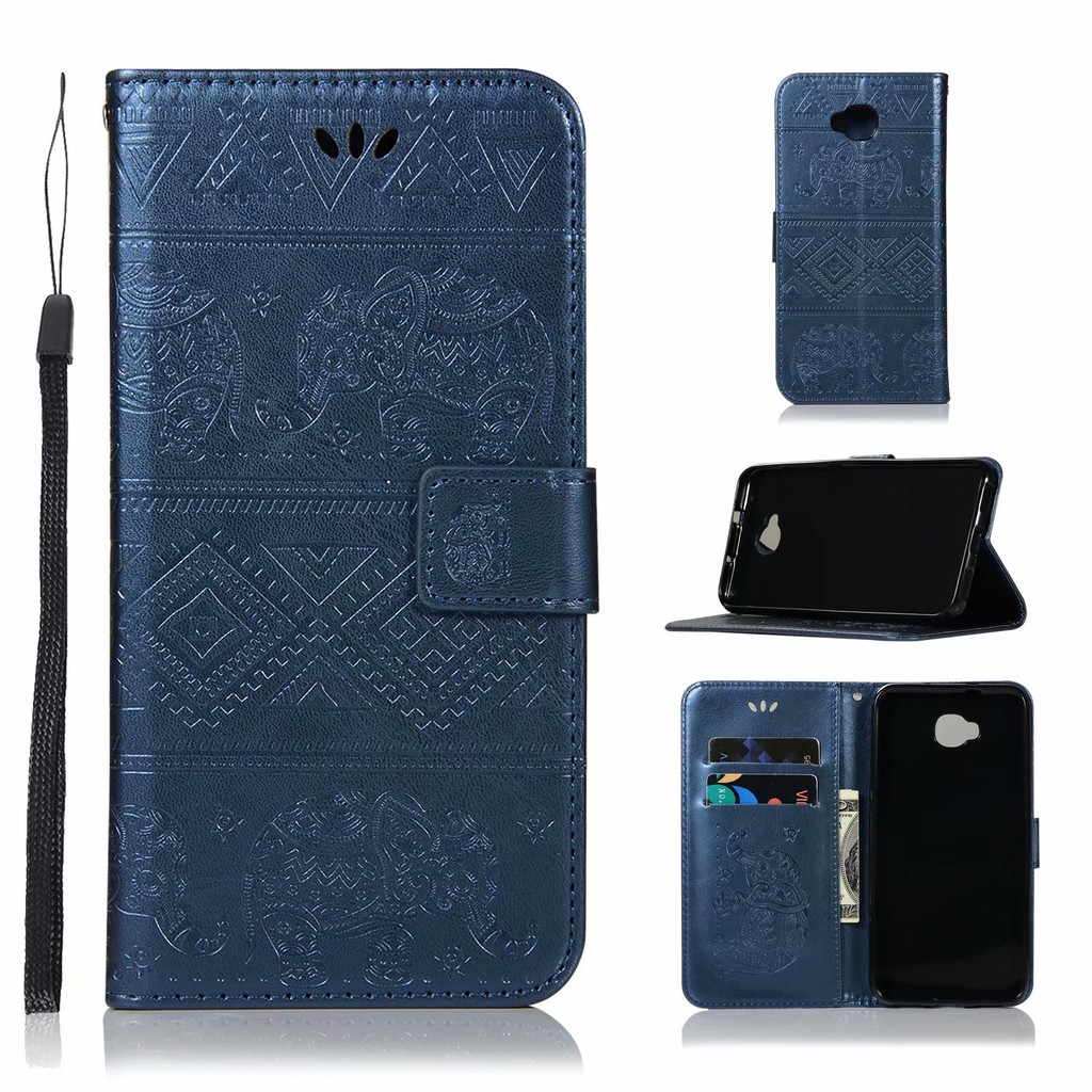 Asus Zenfone 4 Selfie Zd553kl Case Leather Wallet Full Protective Flip Cover Shopee Malaysia