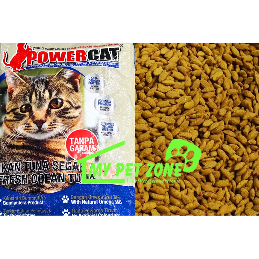 Power Cat Tuna Cat Food 1kg Repack Makanan Kucing Murah