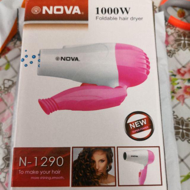 Nova NV-1290 Professional Foldable Hair Dryer 1000W | Shopee Malaysia
