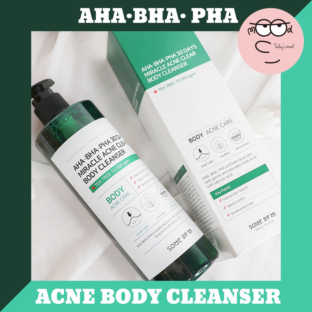 [SOME BY MI] (1+1) AHABHAPHA 30 Days Miracle Acne Body Cleanser 200ml SOMEBYMI wash bacne
