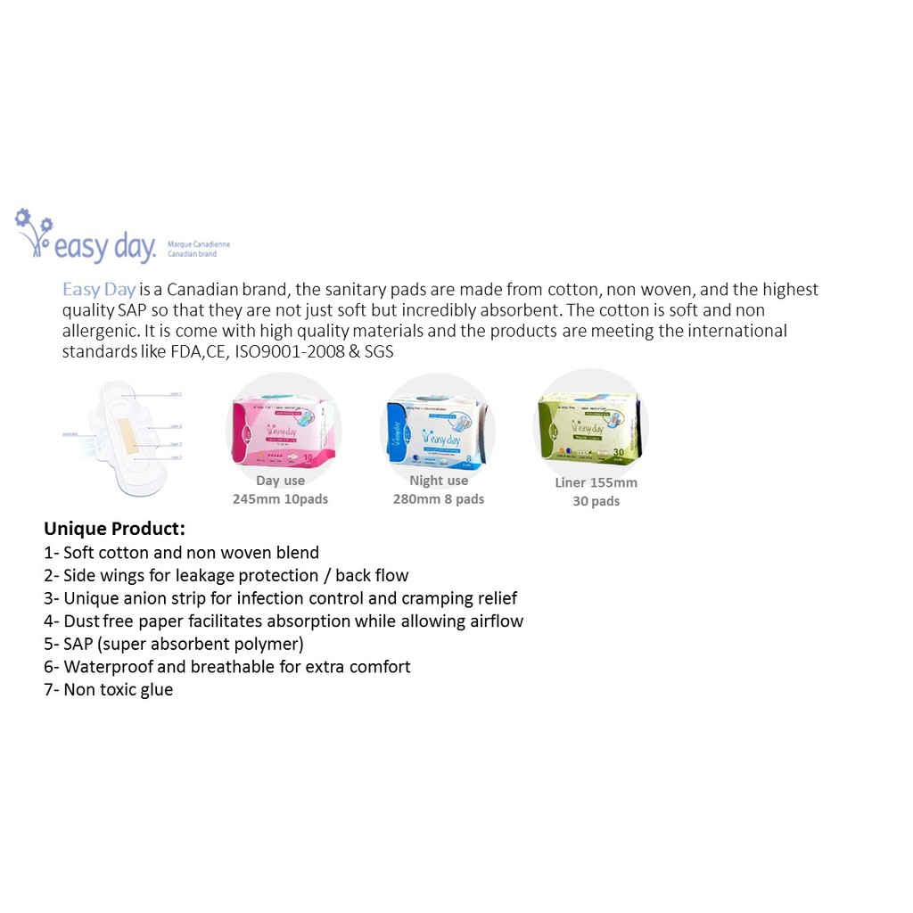 cotton sanitary pads canada
