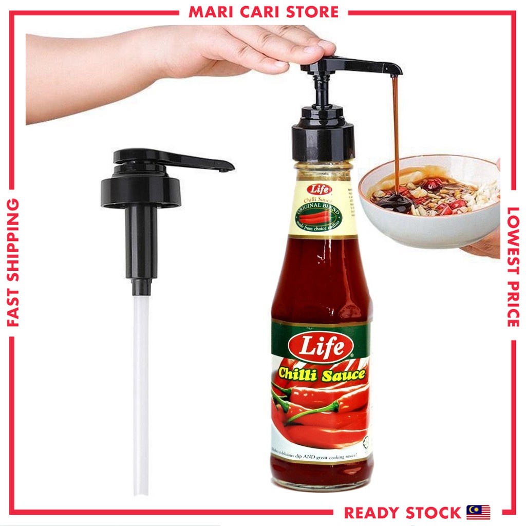 Sauce Pump Chili Tomato Sauce Pam Sos Squeezer Oyster Oil Soy Sauce Dispenser Pump Head Kitchen Tools Accessories