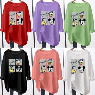 M 5XLSaiz Besar T shirt  Mickey Mouse Jenis  Lengan Panjang 