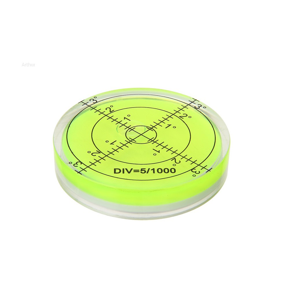 Levels 60x12mm Precision Disc Round Circular Bubble Spirit Level