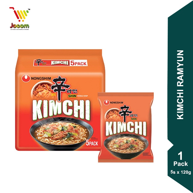 NongShim Kimchi Ramyun 1 Pack (5s x 120g) [Made in Korea]