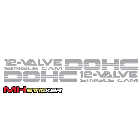 DOHC 12 Valve& 16 Valve Vinyl Cutting Stickers (Car side door Sticker