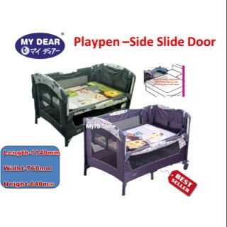 my dear playpen with side slide door