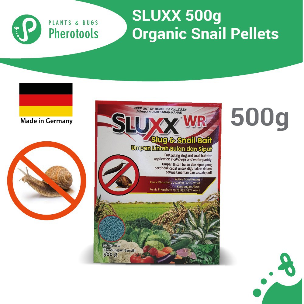 500g SLUXX - Organic Snail/Slug Killer from Europe (Pest ...