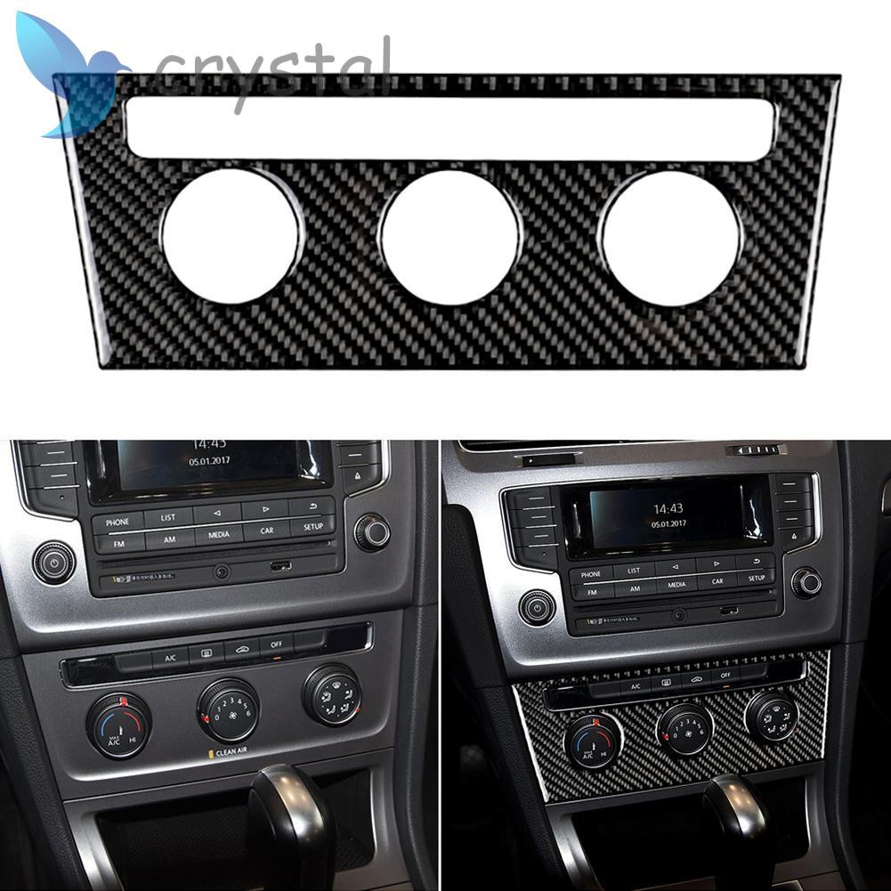 Crystal Air Conditioning Knob Panel Cover Trim Carbon Fiber For Vw Golf Mk7 Gti R