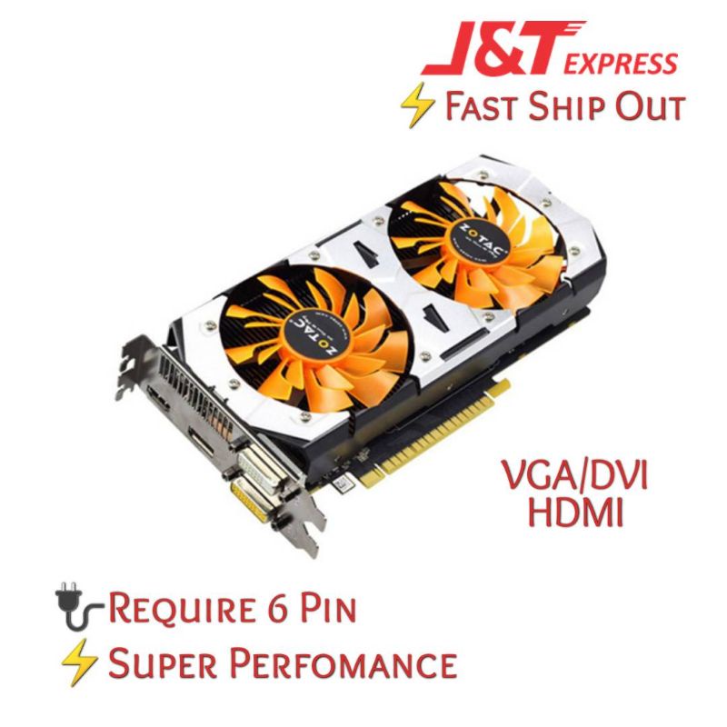 Msi Asus Zotac Gtx 750ti 2gb Oc Gtx750ti Ddr5 128bit Hdmi Dvi Gtx 750 Ti Shopee Malaysia
