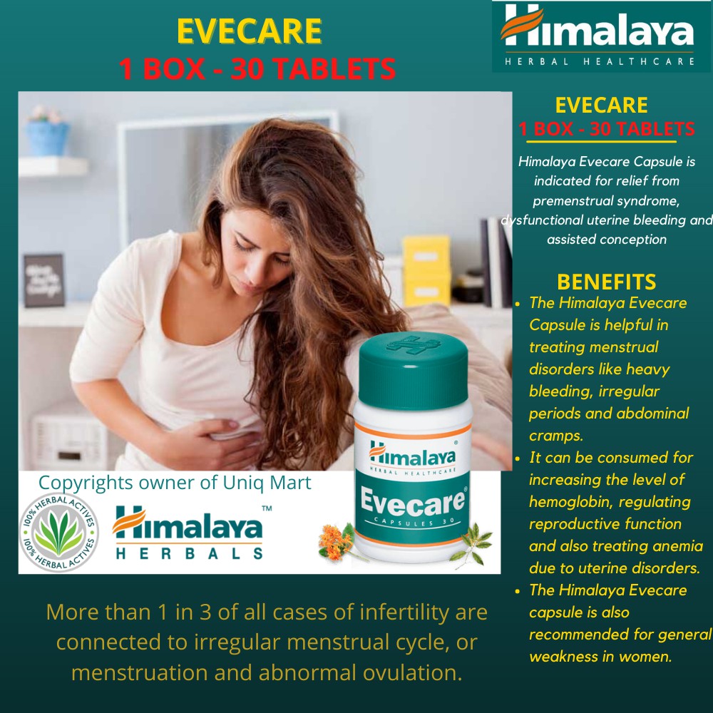 Himalaya Evecare Capsules Manages Abdominal Pain Women Care Menstruation Fertility Shopee Malaysia