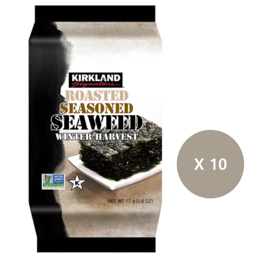 Kirkland Signature Roast Seasoned Seaweed 17g x 10ea Shopee Malaysia