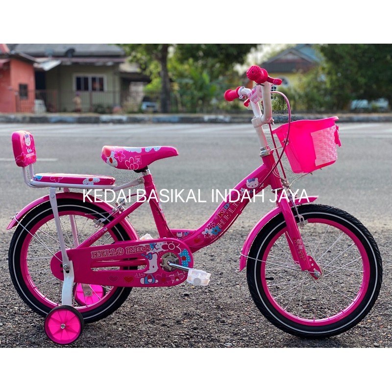 BASIKAL SIZE 16” RAGA HELLO KITTY DAN PELANTAR SPAN Shopee Malaysia