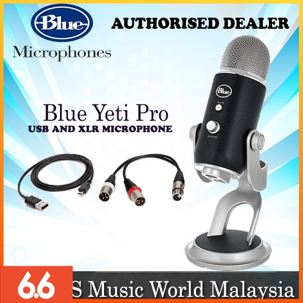 Blue Microphones Yeti Pro Usb Xlr Microphone With Cable Professional Recording Shopee Malaysia