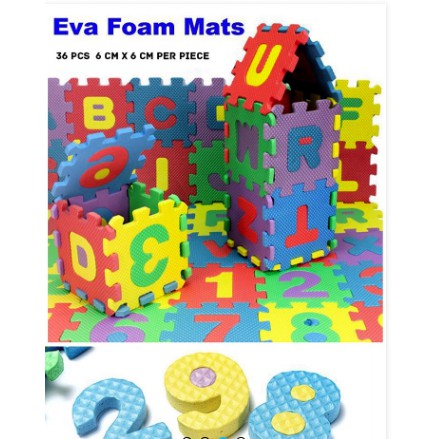 🔥READY STOCK🔥New 36pcs Alphabet & Numerals Baby Kids Play Mat Educational Toy Soft Foam Mats