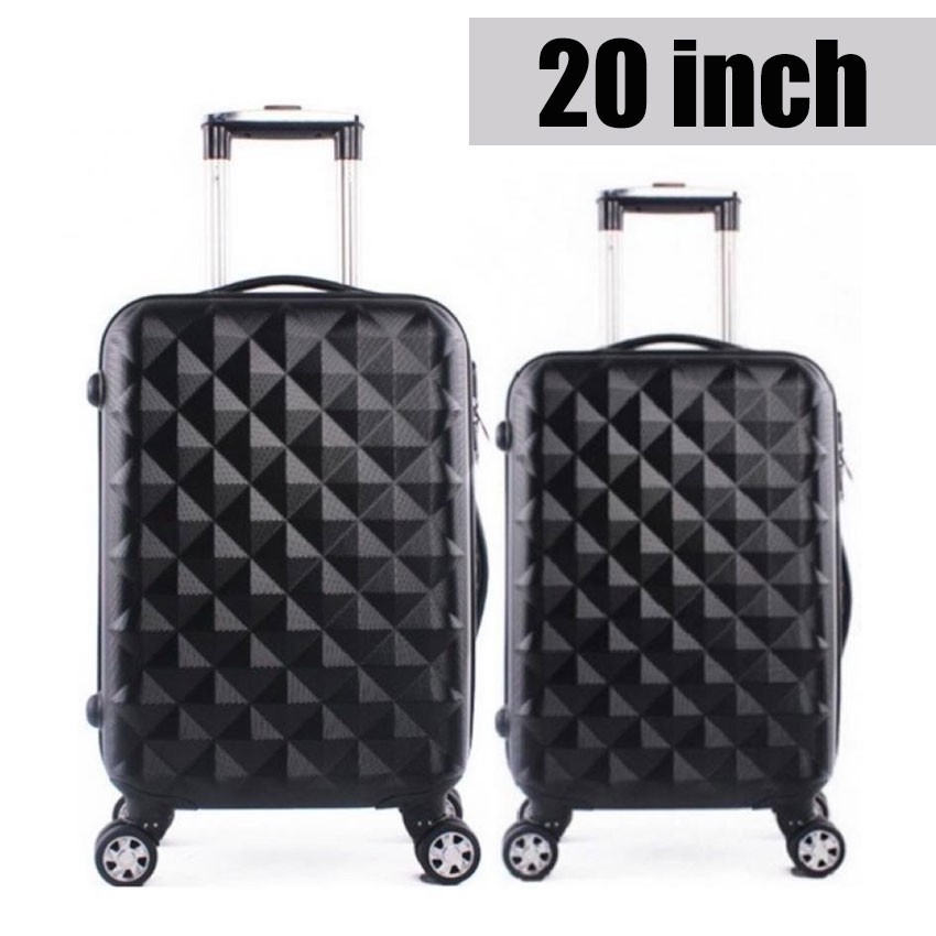 🎁KL STORE✨  HOTSALES Luggage Plain ABS Suitcase 20INCH+24INCH Travel Hard Case Luggag