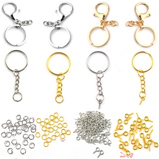 Keychain Accessories lobster clasp screw open ring pendant extension chain earring bracelet