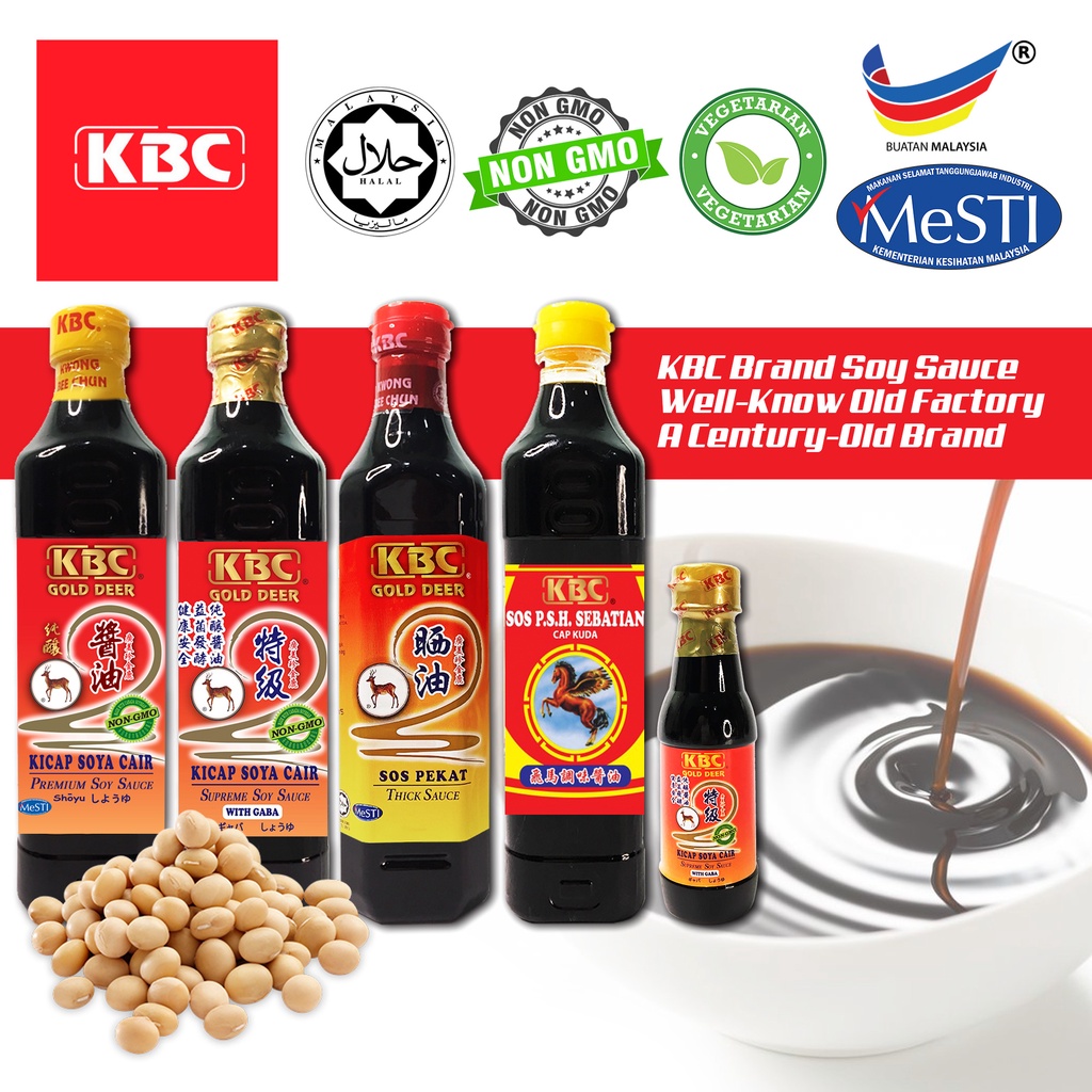 [ KBC Kicap Soya Cair Halal ] Gold Deer Brand Soy Sauce Light Soya