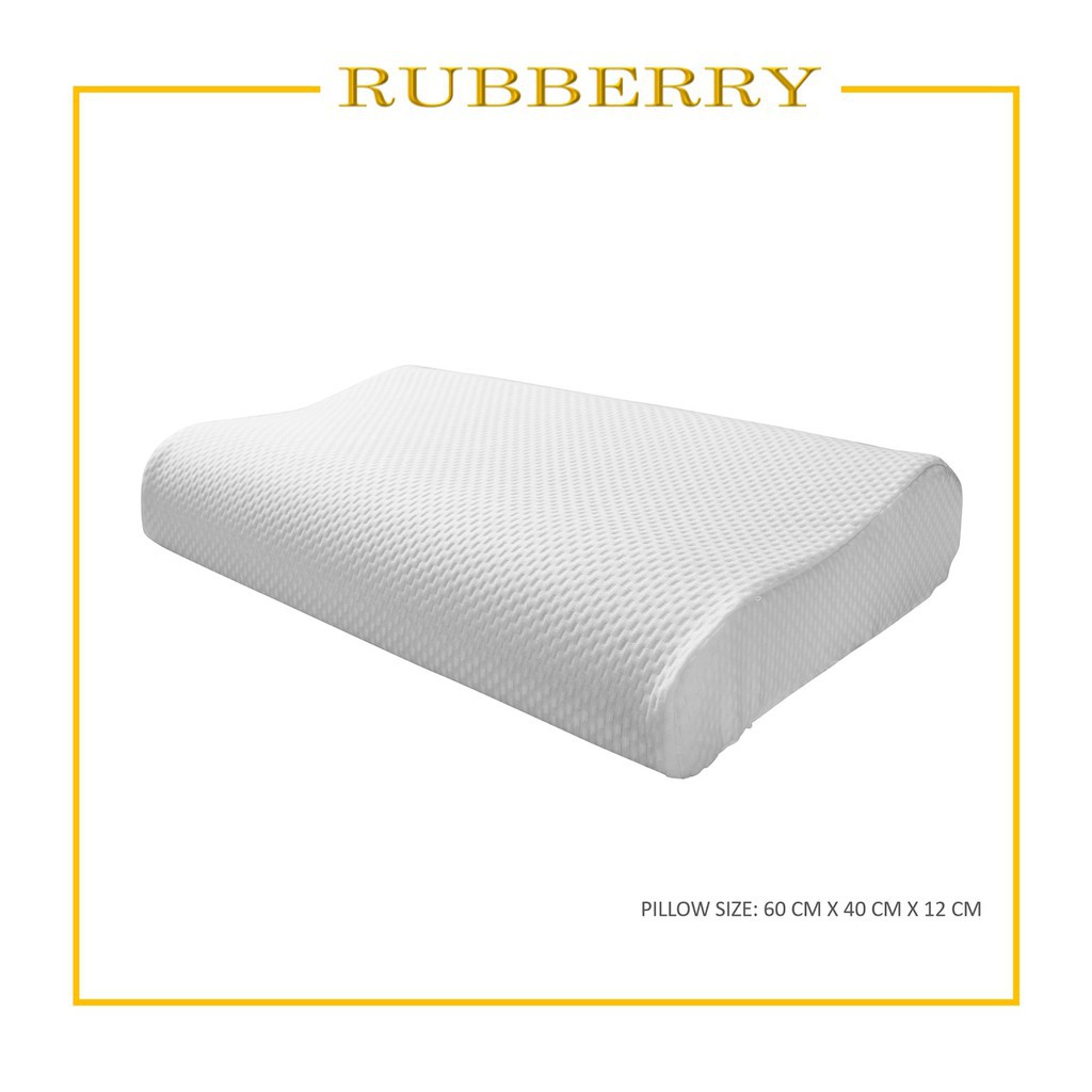 RUBBERRY 100 Natural Latex CONTOUR Pillow Shopee Malaysia