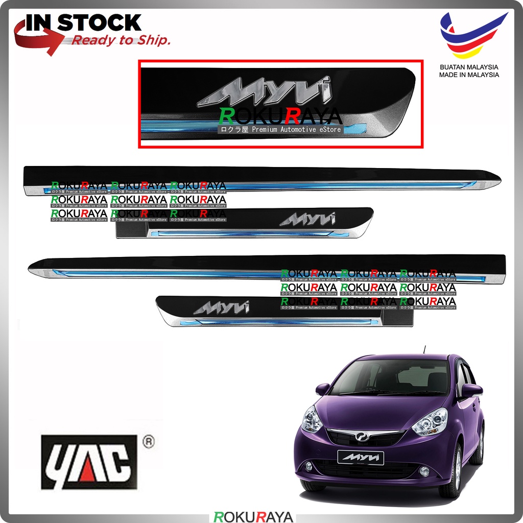 [BLACK] Perodua Myvi New Lagi Best Icon Original Side Door Moulding