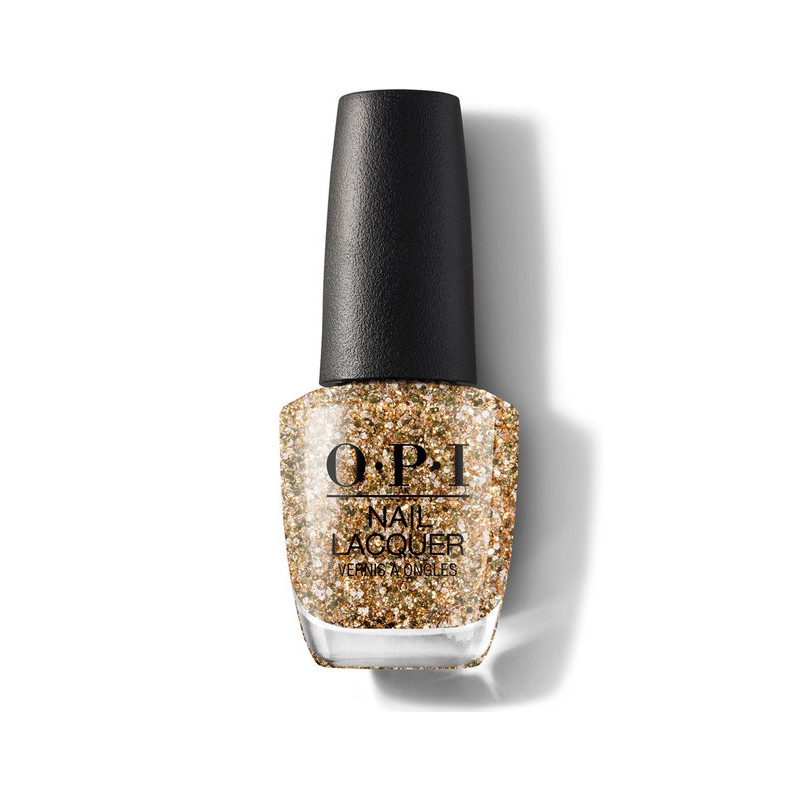 opi gold glitter nail polish