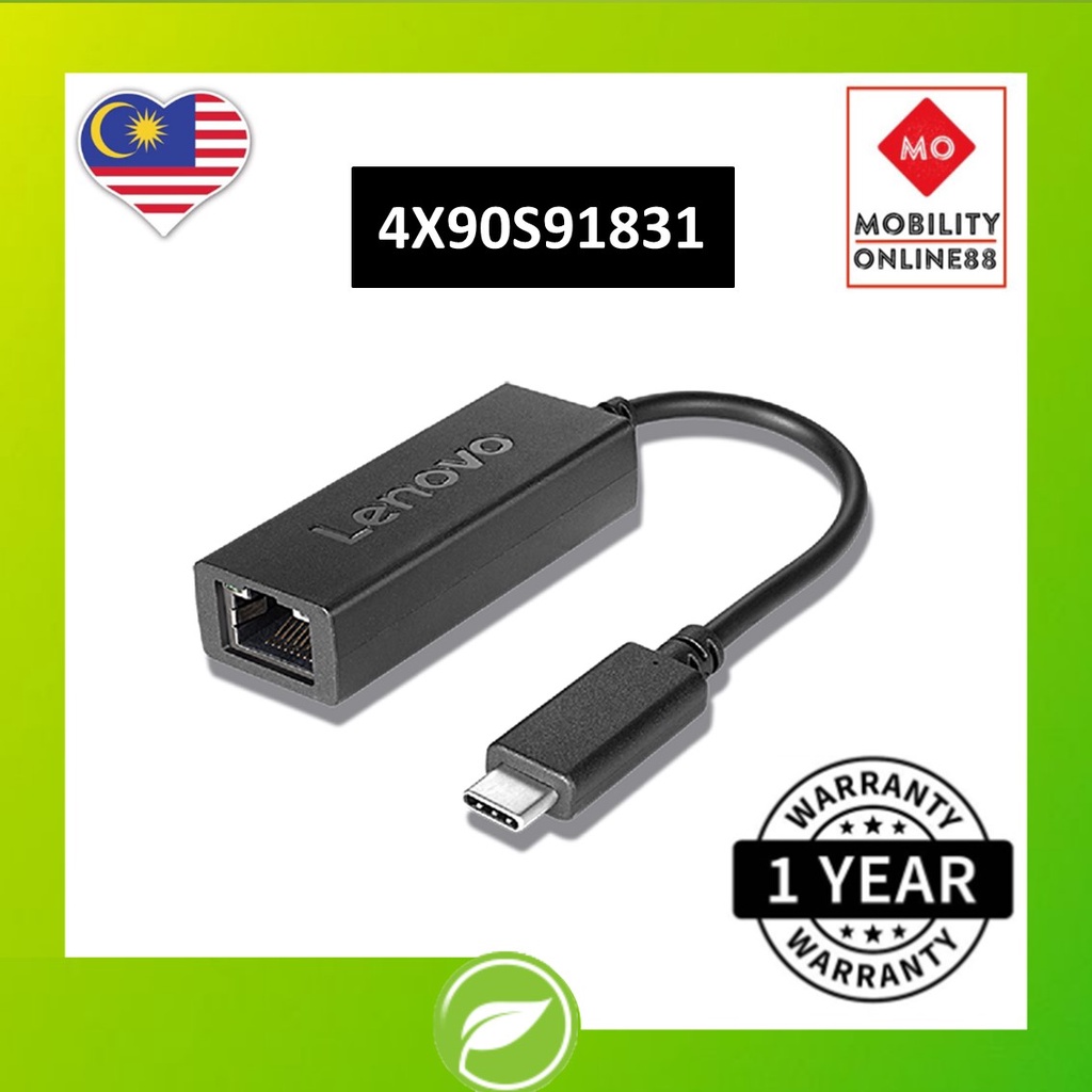 Lenovo 4X90S91831 USB-C TO Ethernet Adapter | Shopee Malaysia