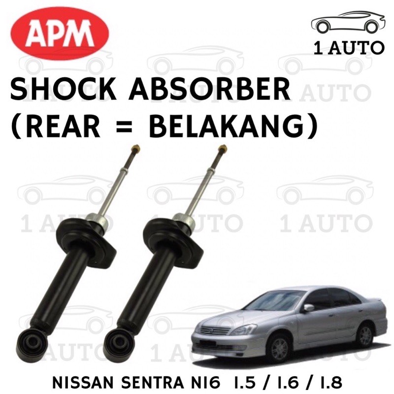 Gasper Heavy Duty Shock Absorber For Nissan Sentra N16 Rear 1 Pair