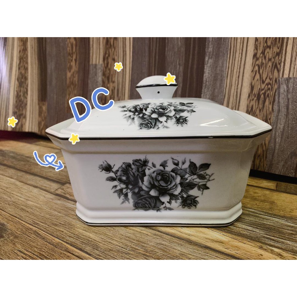 Rectangle Multipurpose Pot (Black Rose Series ) Shopee Malaysia