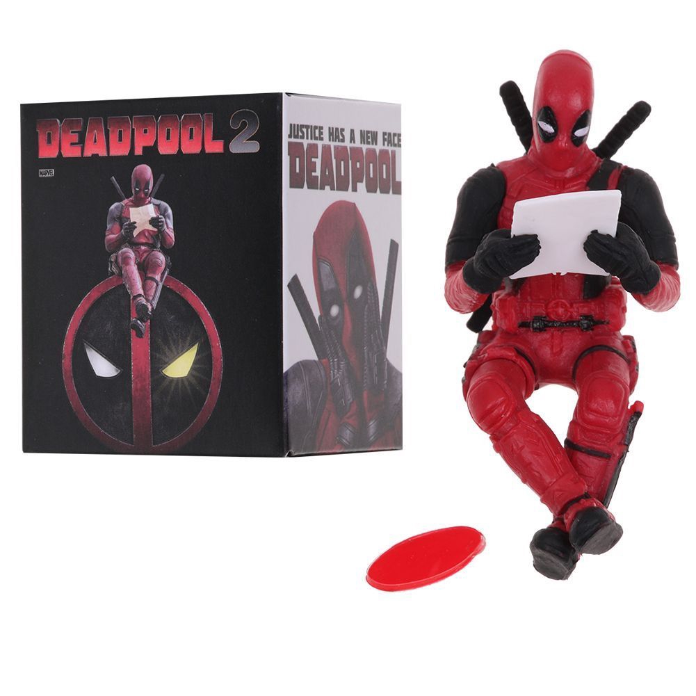 Marvel X-Men Deadpool Dead Pool 7cm Cake Topper PVC Figure Toy Sitting Pose Doll 