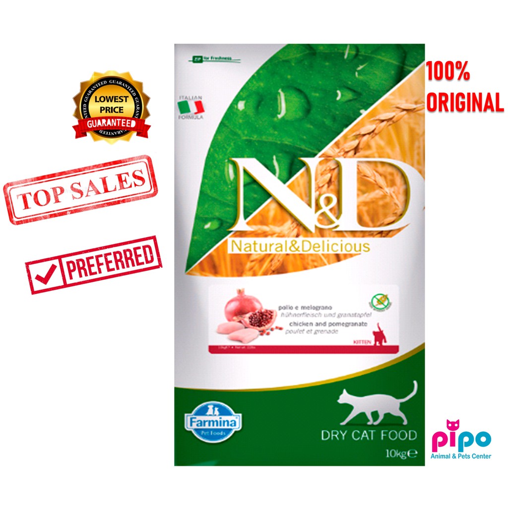 Farmina N&D Prime Grain Free Chicken & Pomegranate Kitten Cat Food 10kg