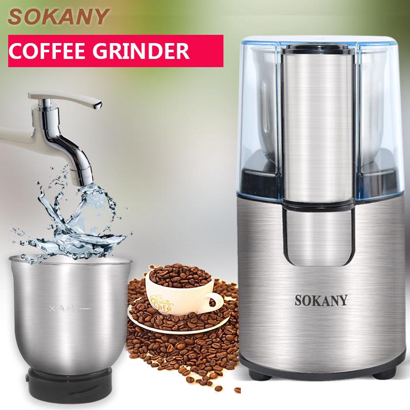 Sokany Electric Coffee Grinder Coffee Bean Mill Grinding ...