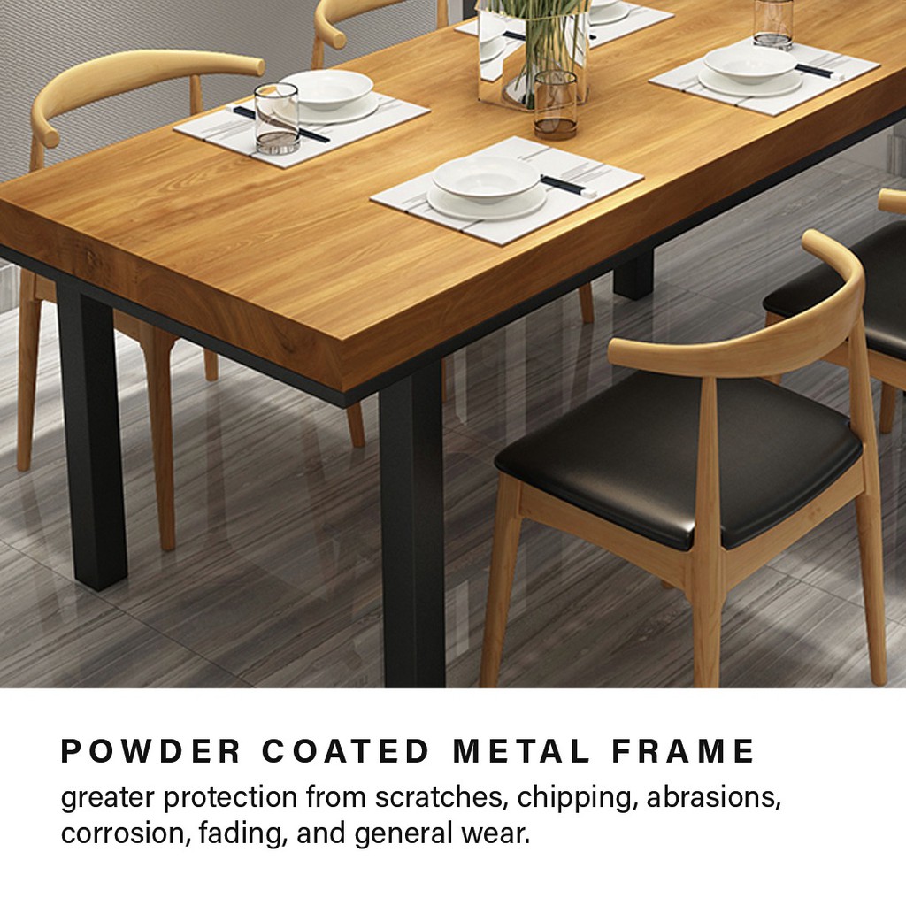 FINSSO: [180 x 80 cm] Titus Design 5 cm Solid Rubber Wood Dining Meeting Table